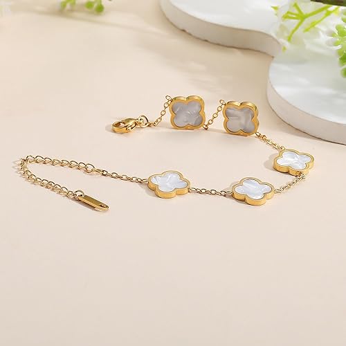 Julia Capri Classic White Clover Bracelet