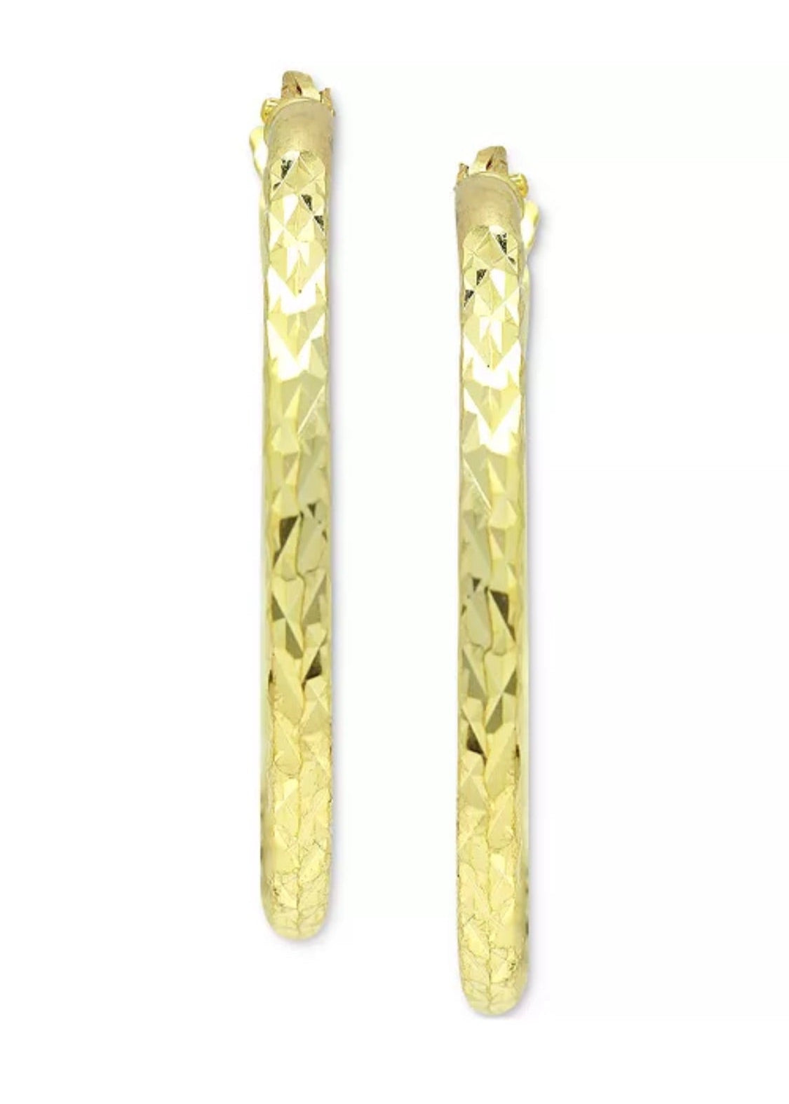 Julia Capri Small Hoop Earrings in 18k Gold-Plated Sterling Silver, 1"