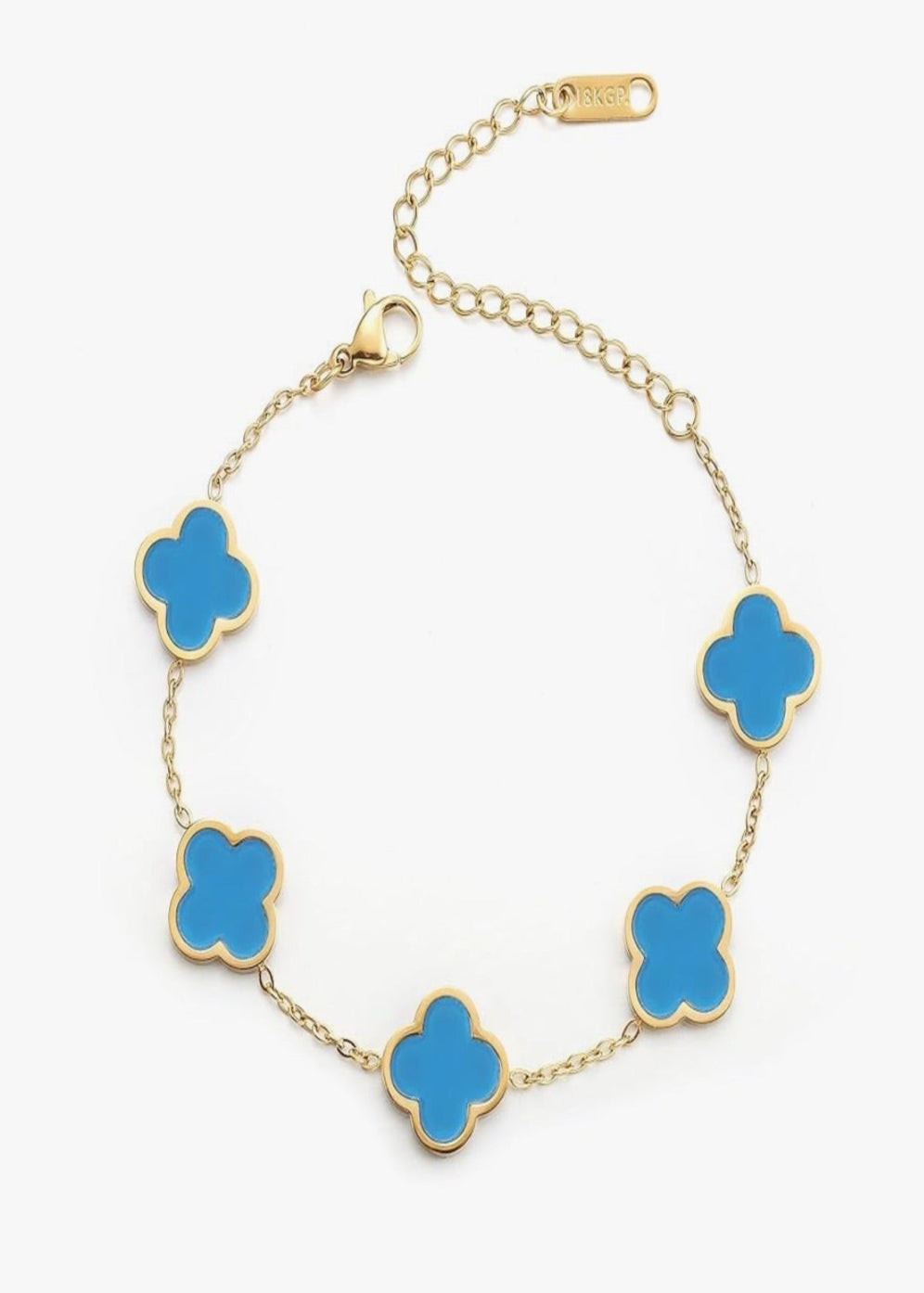 Julia Capri Classic Turquoise Clover Bracelet