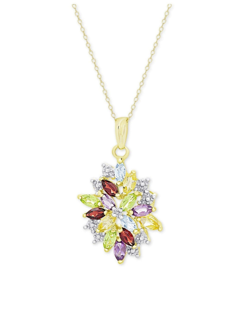 Julia Capri Gemstone Pendant Necklace