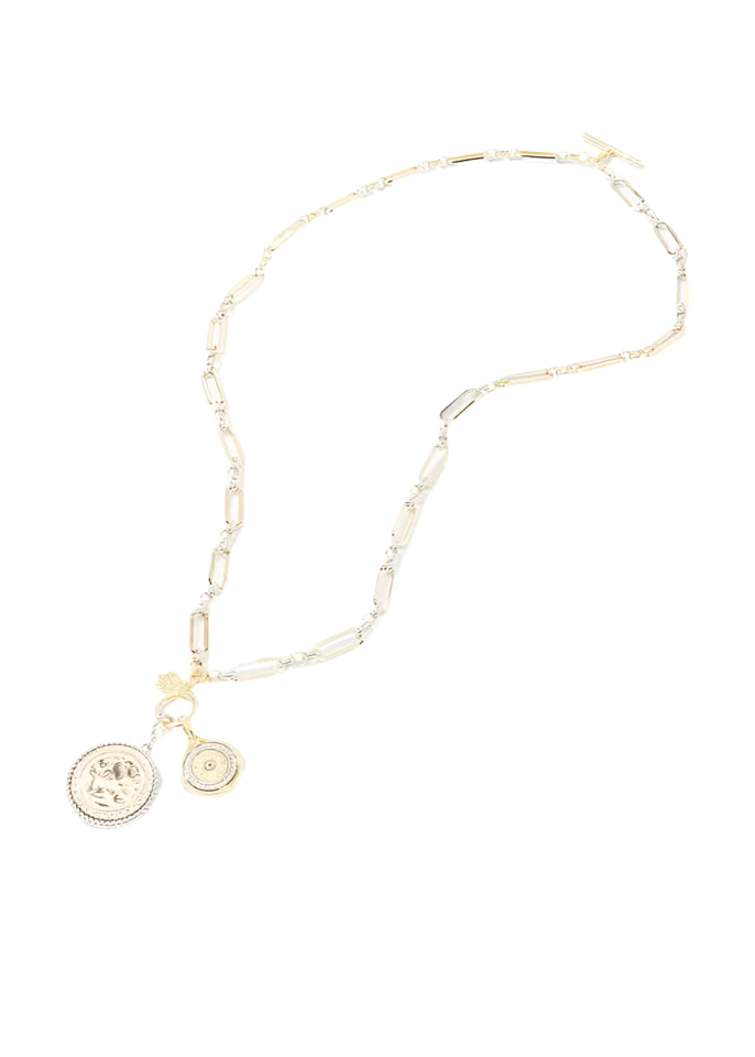 Julia Capri Coin pendant Necklace 18K Gold Plated