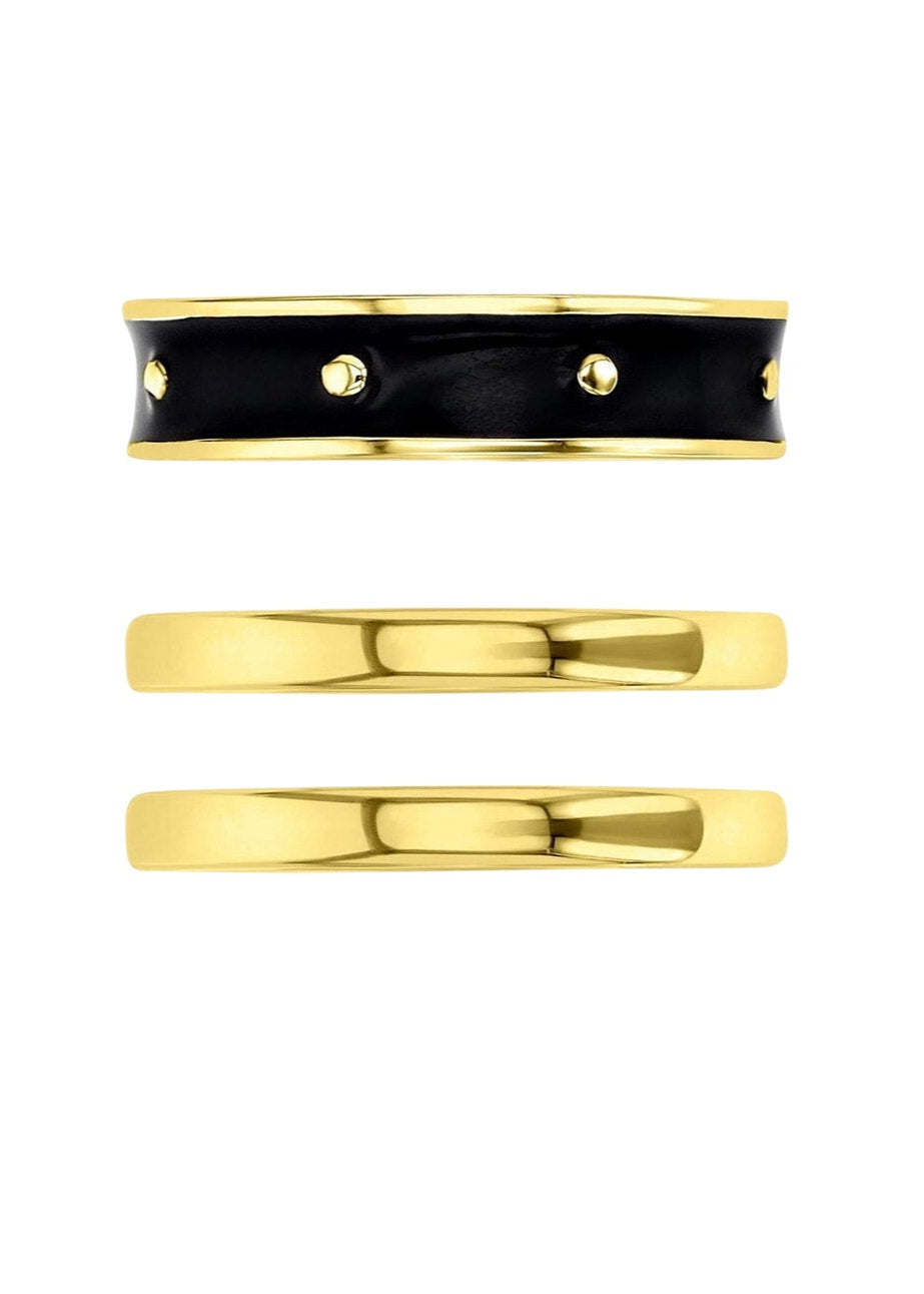 Julia Capri three piece stack ring set.
