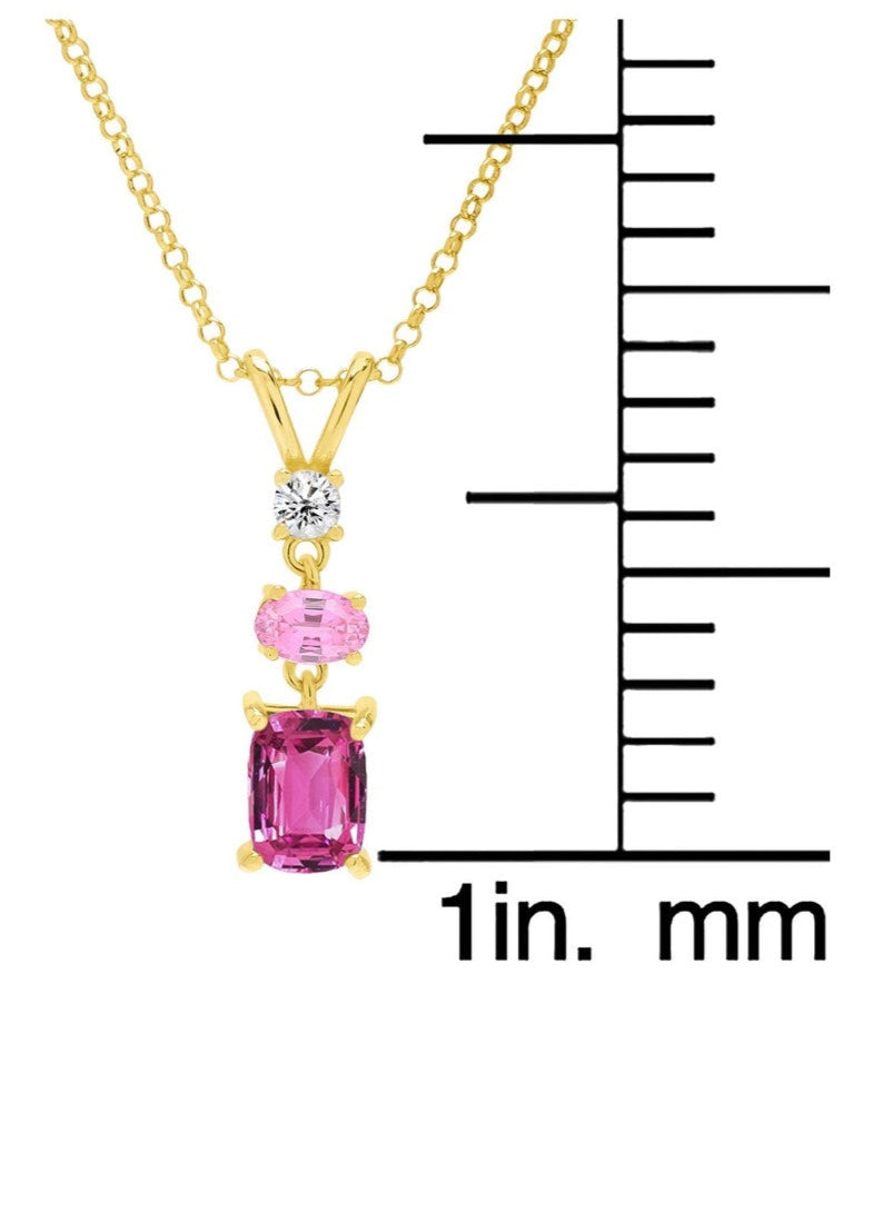 Julia Capri Lab Grown Pink Sapphire