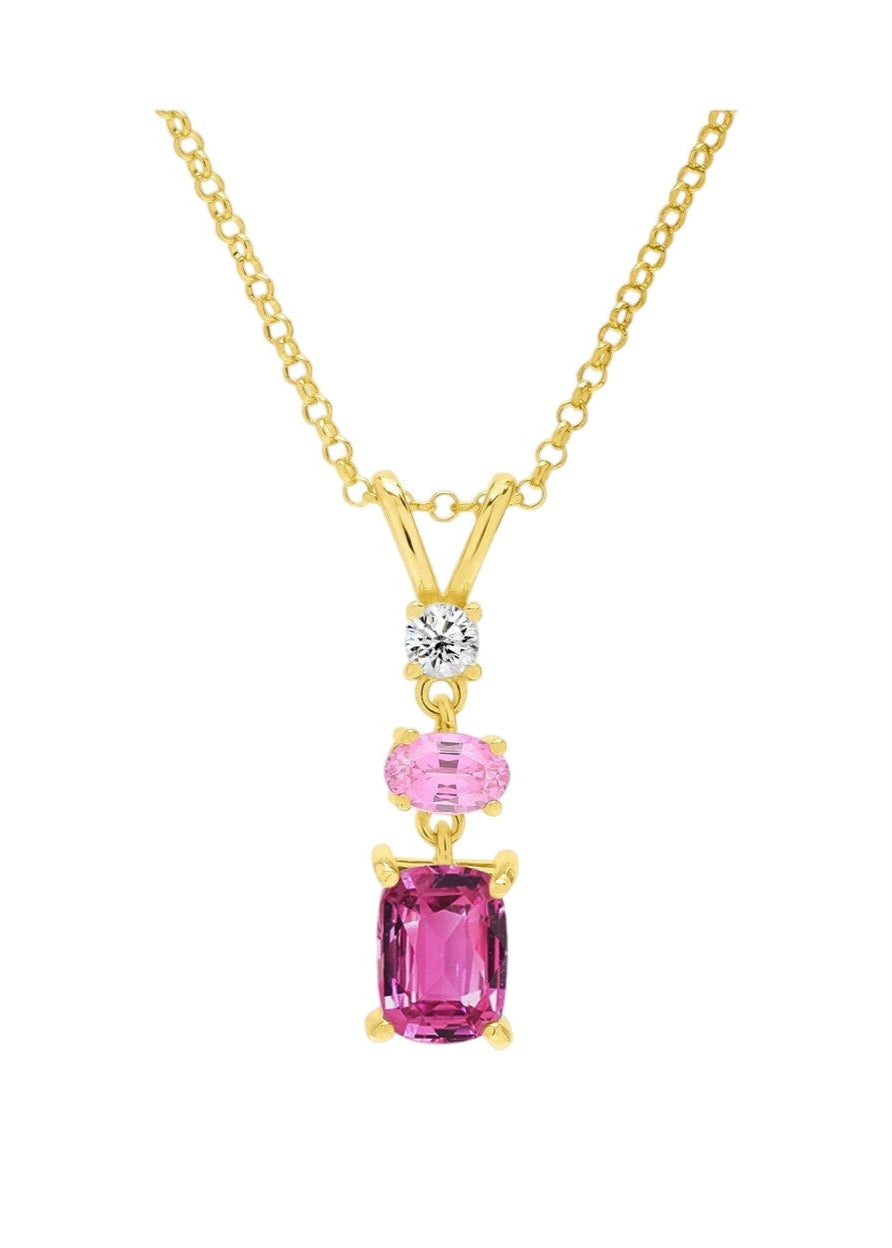 Julia Capri Lab Grown Pink Sapphire
