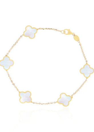 Julia Capri Classic White Clover Bracelet