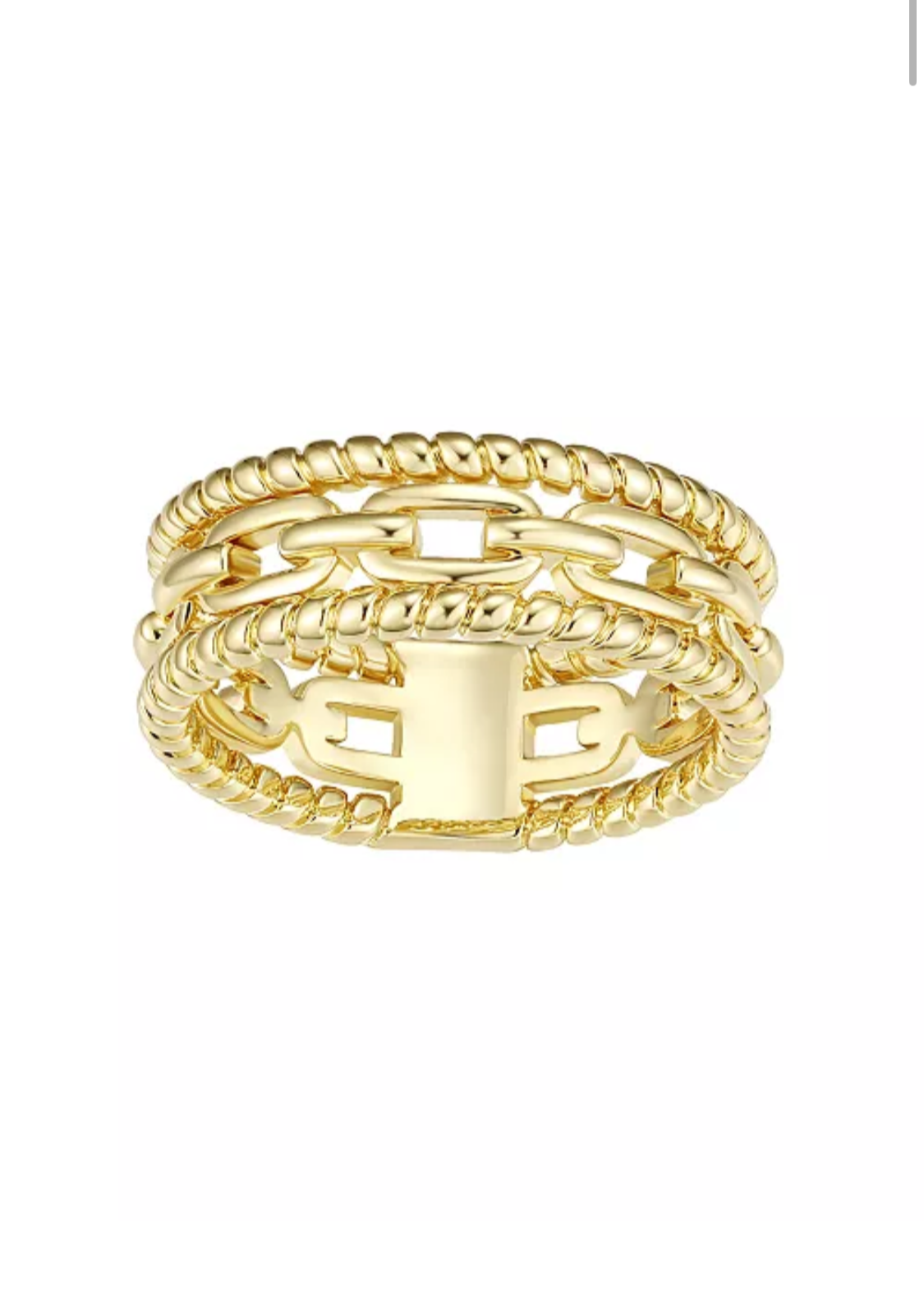 Julia Capri 14K Gold-Plated Link Statement Ring