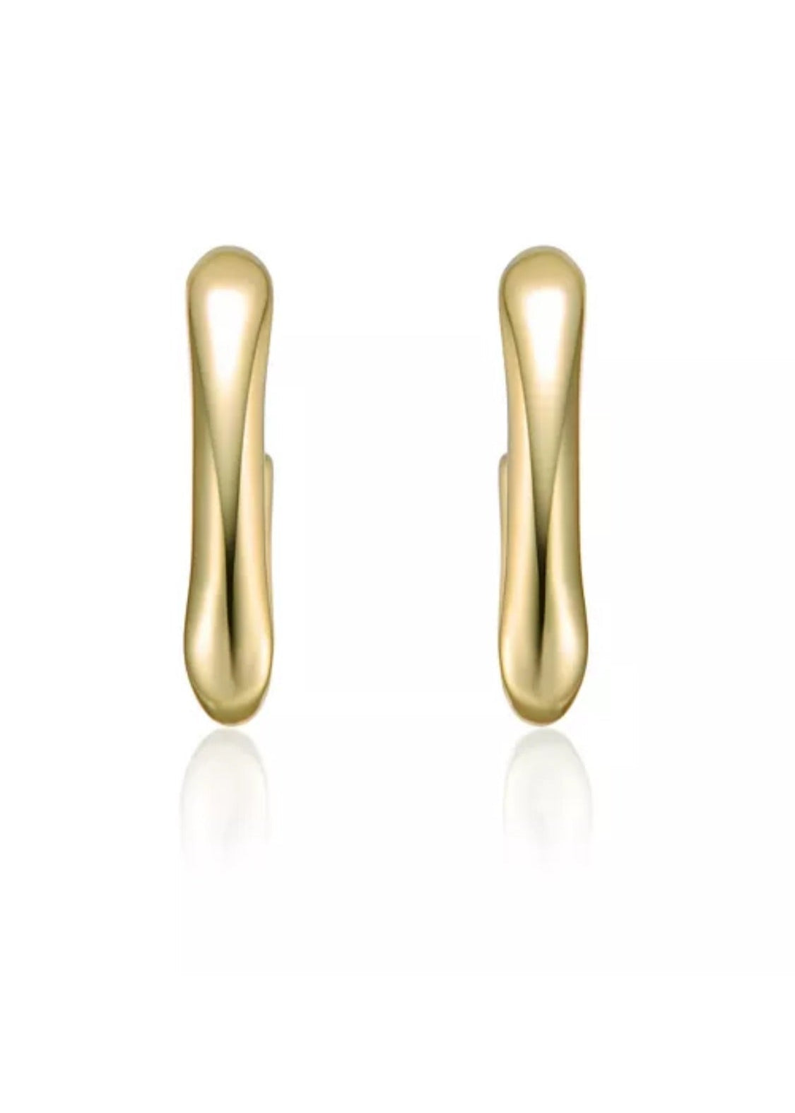 Stylish 14k Gold Plated G-Shaped Hoop Earrings