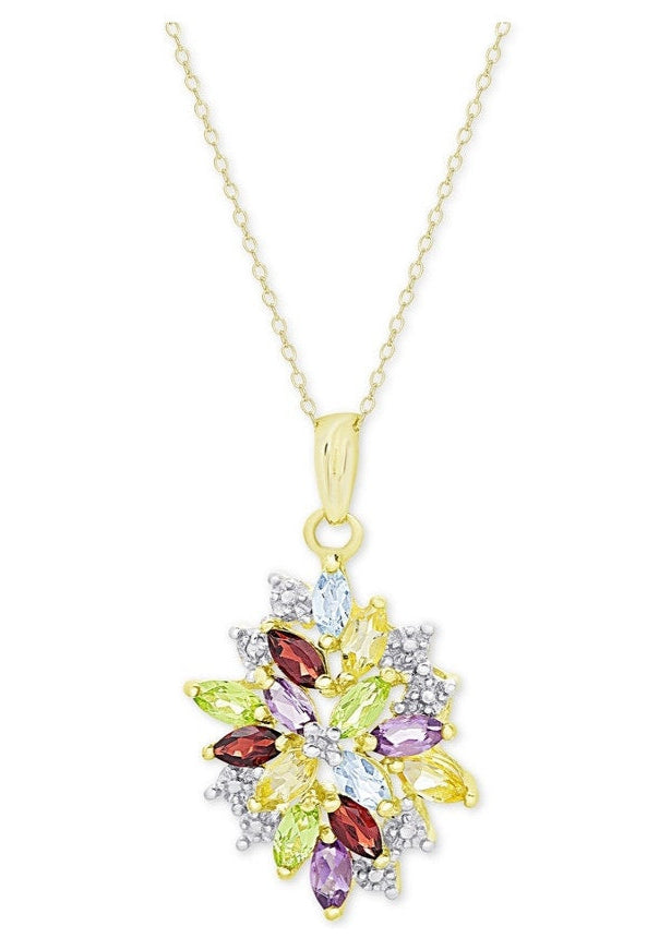 Julia Capri Gemstone Pendant Necklace