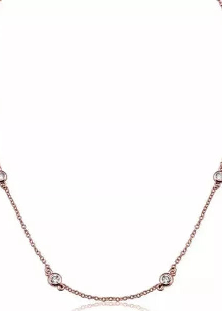 Julia Capri Sterling Silver Clear Cubic Zirconia Necklace